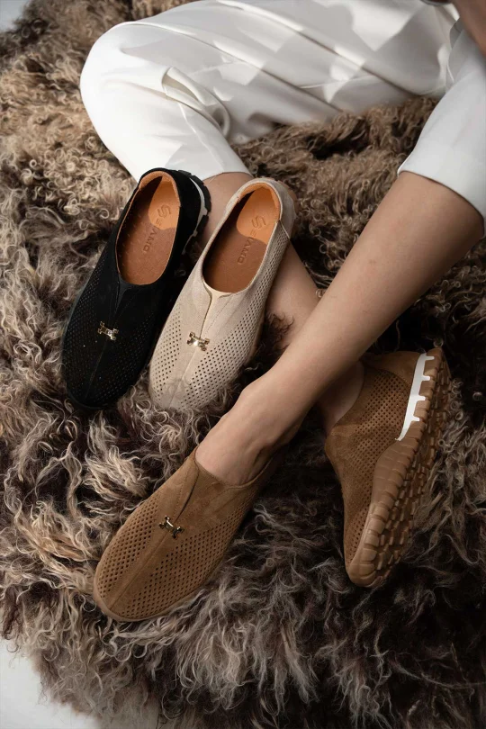 SKS-096 Taba Süet Kadın Sneaker