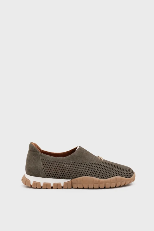 SKS-096 Haki Süet Kadın Sneaker