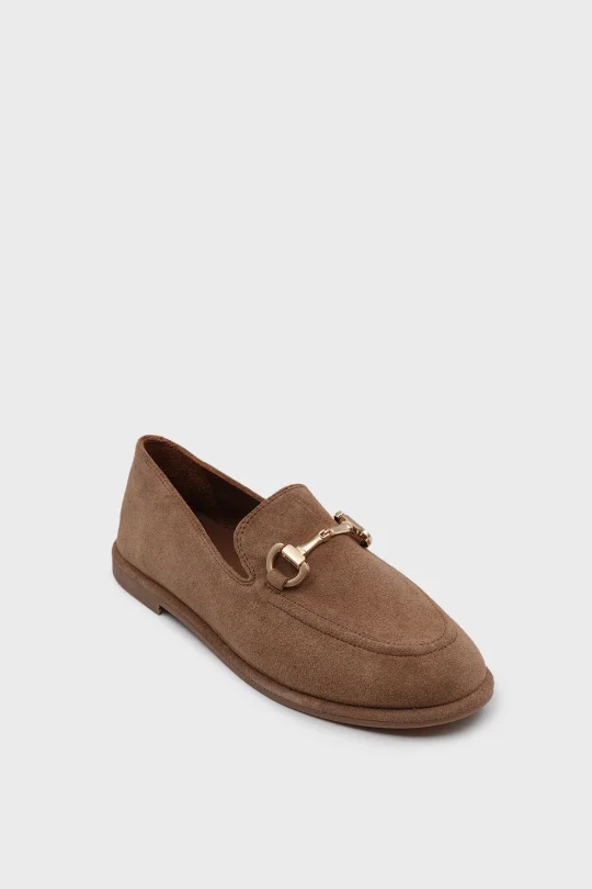 SKL-077 Taba Süet Kadın Loafer