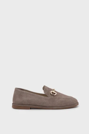 SKL-077 Bej Süet Kadın Loafer