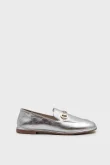 SKL-077 Gümüş Deri Kadın Loafer