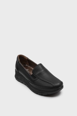 SKL-078 Siyah Deri Kadın Loafer
