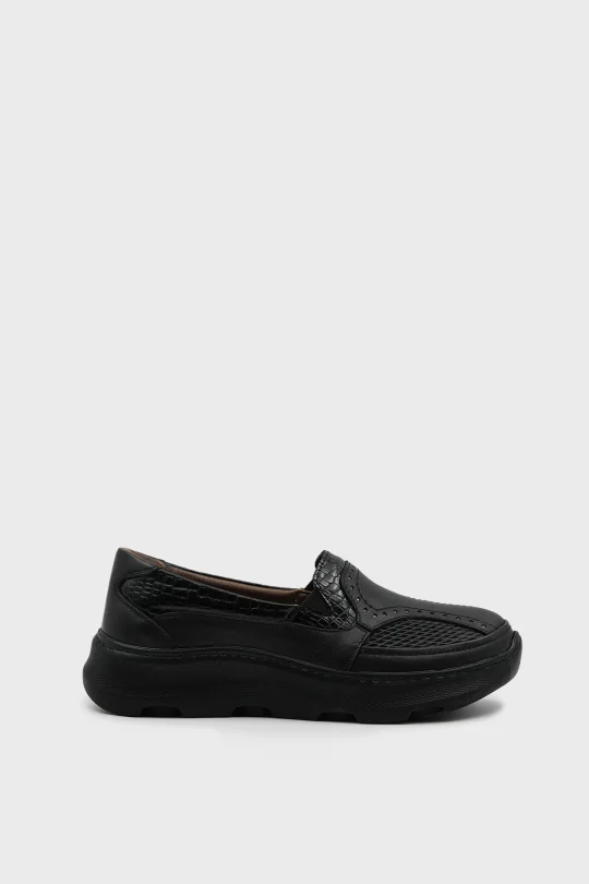 SKL-079 Siyah Deri Kadın Loafer