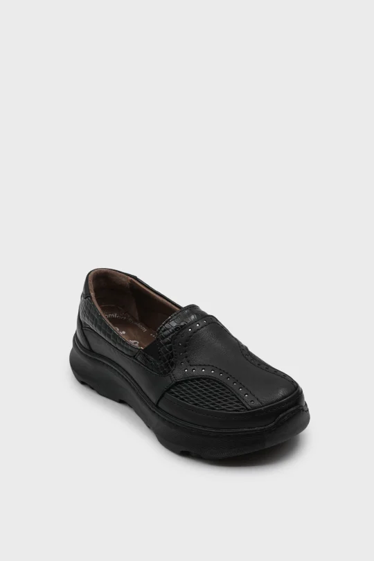 SKL-079 Siyah Deri Kadın Loafer