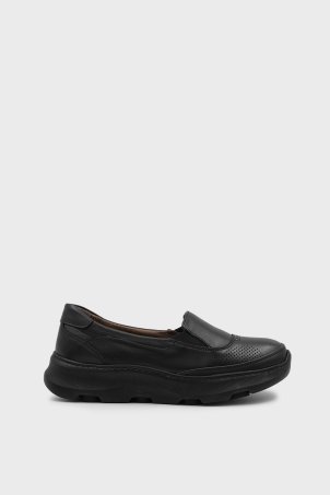 SKL-080 Siyah Deri Kadın Loafer