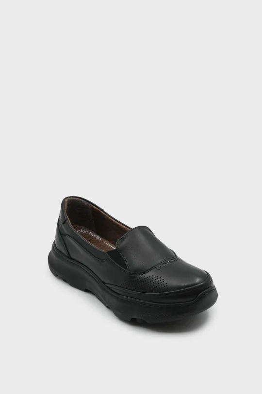 SKL-080 Siyah Deri Kadın Loafer