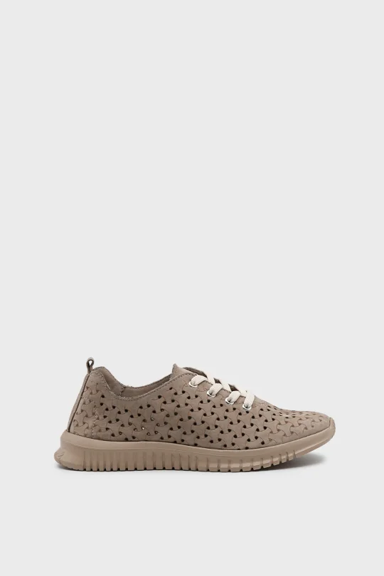 SKS-097 Vizon Nubuk Kadın Sneaker