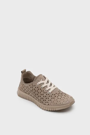 SKS-097 Vizon Nubuk Kadın Sneaker