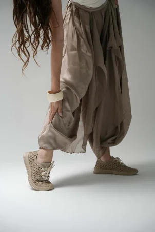 SKS-097 Vizon Nubuk Kadın Sneaker