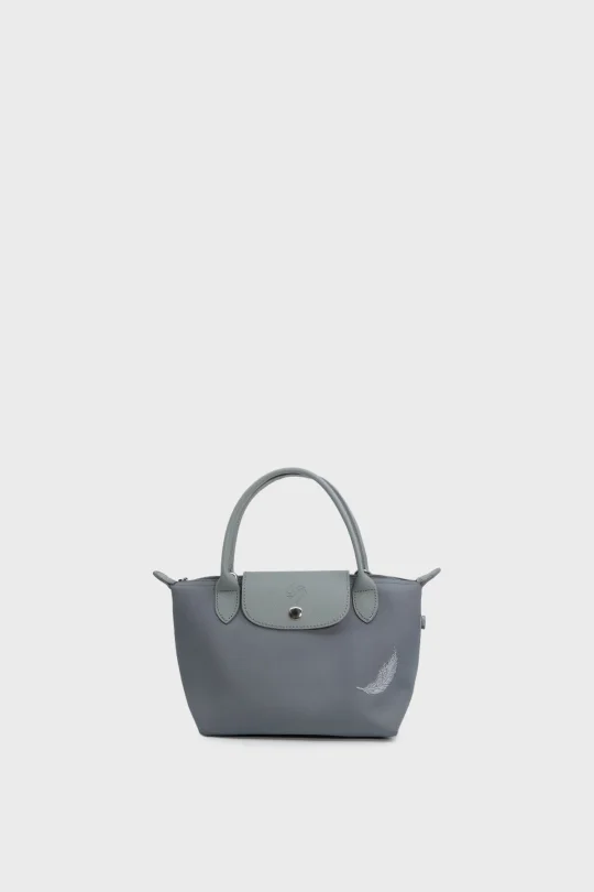 SCO-076 Gri PIUMA MINI KADIN OMUZ ÇANTASI