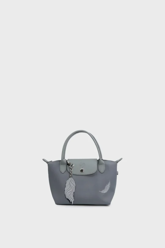 SCO-076 Gri PIUMA MINI KADIN OMUZ ÇANTASI
