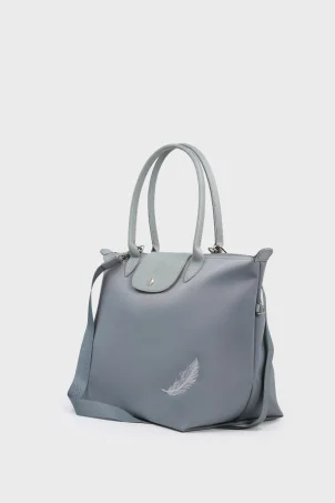 SCO-079 Gri PIUMA MAXI KADIN OMUZ ÇANTASI