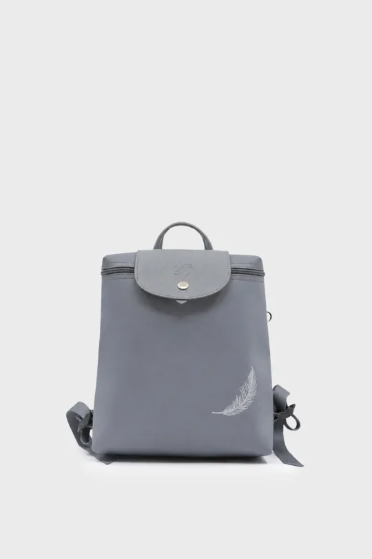 SCS-005 Gri PIUMA BACKPACK KADIN SIRT ÇANTASI