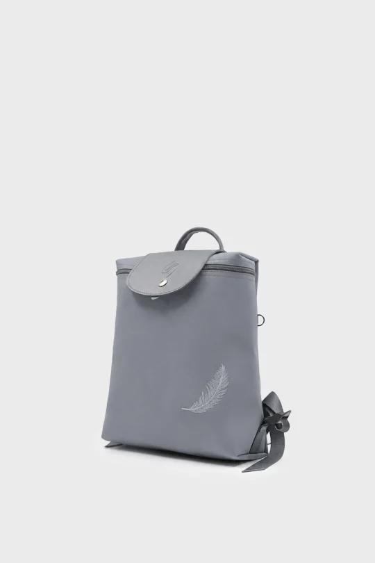 SCS-005 Gri PIUMA BACKPACK KADIN SIRT ÇANTASI