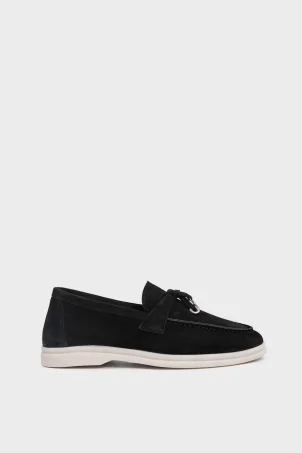 SKL-083 Siyah Süet Kadın Loafer