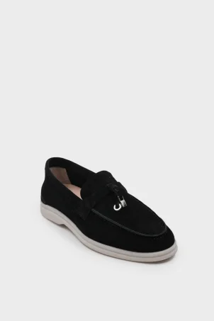 SKL-083 Siyah Süet Kadın Loafer