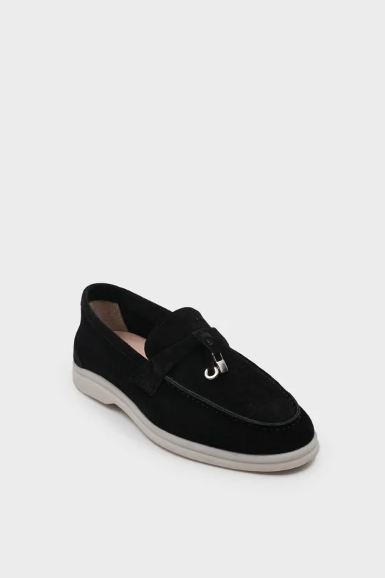 SKL-083 Siyah Süet Kadın Loafer