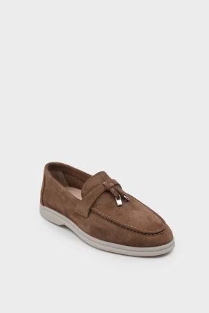 SKL-083 Taba Süet Kadın Loafer