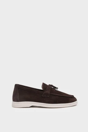 SKL-083 Kahverengi Süet Kadın Loafer