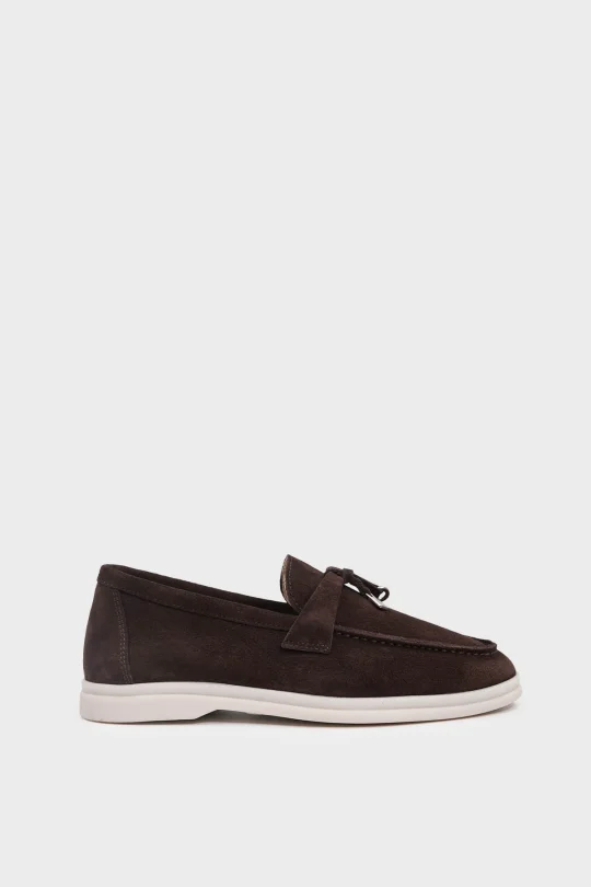 SKL-083 Kahverengi Süet Kadın Loafer