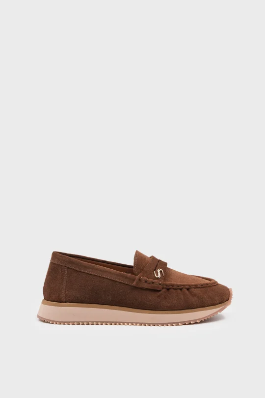SKL-085 Taba Süet Kadın Loafer