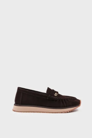 SKL-085 Kahverengi Süet Kadın Loafer