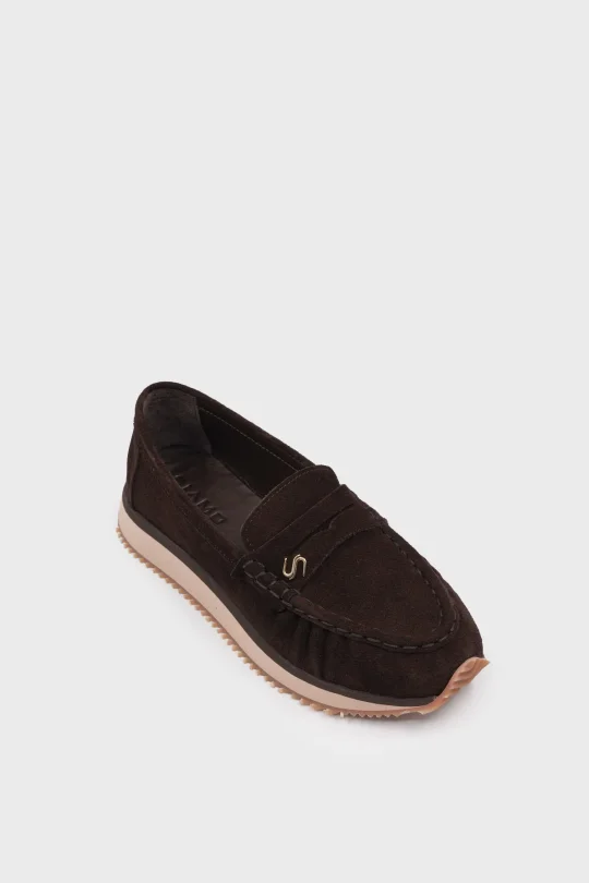 SKL-085 Kahverengi Süet Kadın Loafer