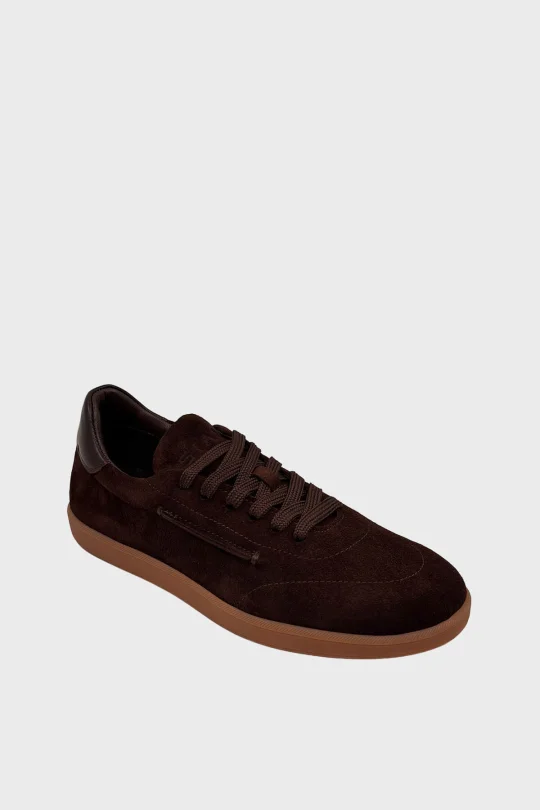 SKS-100 Kahverengi Süet Kadın Sneaker