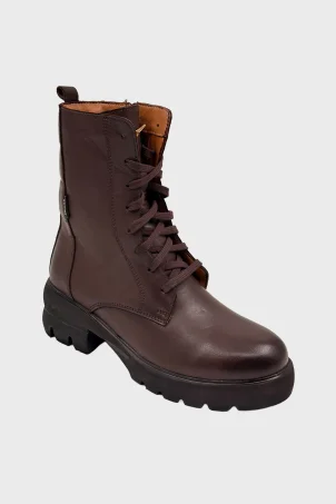 SKB-134 Kahverengi Deri Kadın Bot