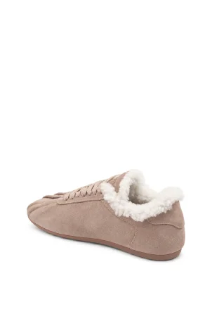 SKS-104 Bej Süet Kadın Sneaker