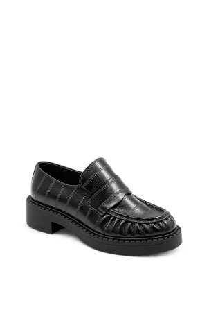 SKL-088 Siyah Croco Kadın Loafer